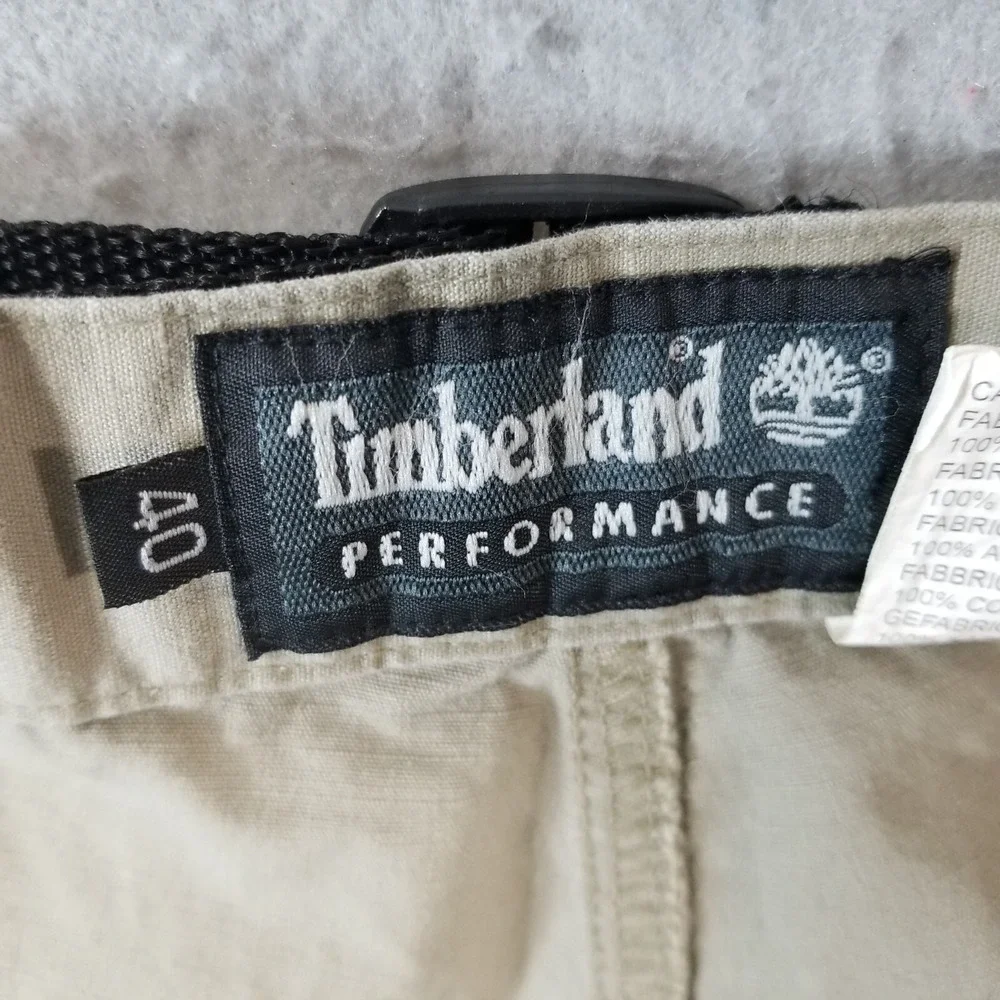 Timberland cargo hiking pants men's 40 x 32 khaki green lightweight cotton